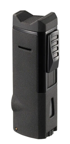 Visol Colonel Triple Flame Torch Lighter - Black Crackle -cigar lighter store visol colonel triple flame torch lighter matte black 79