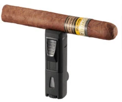 Visol Colonel Triple Flame Torch Lighter - Black Crackle -cigar lighter store visol colonel triple flame torch lighter matte black 83