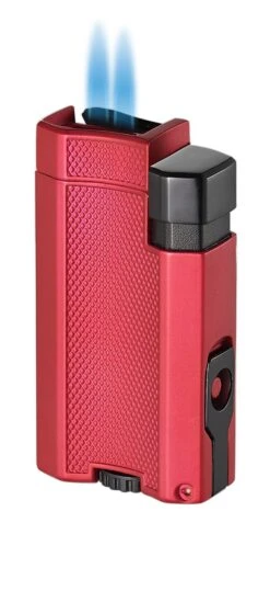 Visol Concave Double Flame Torch Lighter - Burgundy Red -cigar lighter store visol concave double flame torch lighter burgundy red 77