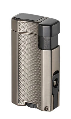 Visol Concave Double Flame Torch Lighter - Gunmetal -cigar lighter store visol concave double flame torch lighter gunmetal 79