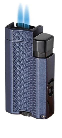 Visol Concave Double Flame Torch Lighter - Indigo Blue -cigar lighter store visol concave double flame torch lighter indigo blue 77