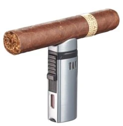 Visol Denali Triple Torch Cigar Lighter - Silver -cigar lighter store visol denali triple torch cigar lighter silver 79