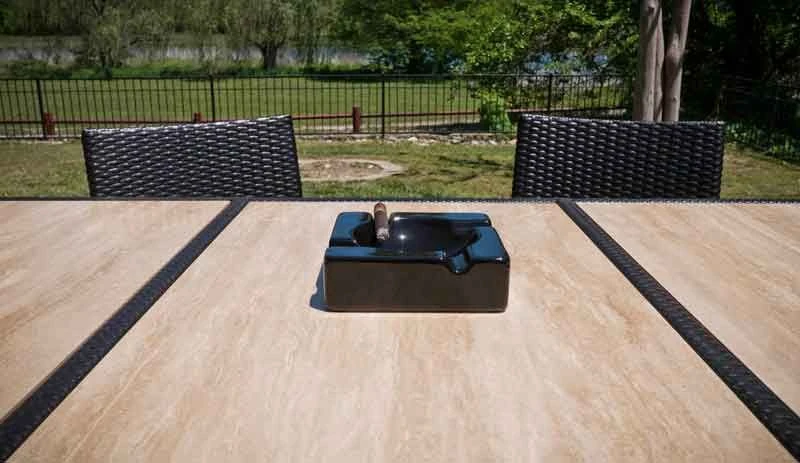 Visol Donovan Black Ceramic Cigar Ashtray For Patio Use 4 Visol Donovan Black Ceramic Cigar Ashtray For Patio Use - Image 2