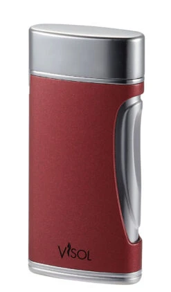 Visol DuoMatt Burgundy Double Flame Cigar Lighter -cigar lighter store visol duomatt burgundy double flame cigar lighter 51