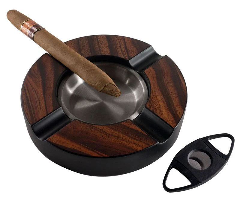 Visol Eiger Small Glasstop Humidor, Ashtray And Cutter Gift Set 4 Visol Eiger Small Glasstop Humidor, Ashtray And Cutter Gift Set - Image 2