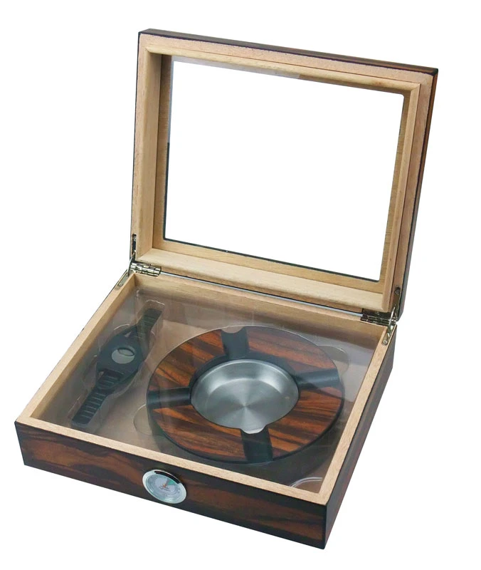 Visol Eiger Small Glasstop Humidor, Ashtray And Cutter Gift Set 5 Visol Eiger Small Glasstop Humidor, Ashtray And Cutter Gift Set - Image 3