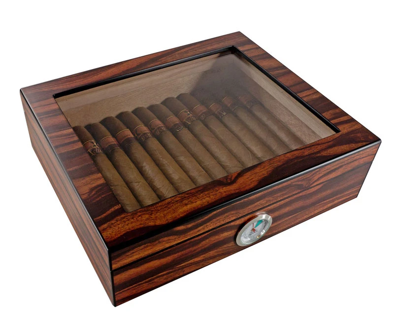 Visol Eiger Small Glasstop Humidor, Ashtray And Cutter Gift Set 3 Visol Eiger Small Glasstop Humidor, Ashtray And Cutter Gift Set