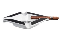 Visol Festus Large Cigar Ashtray - Matte Black And Silver -cigar lighter store visol festus large cigar ashtray matte black and silver 62