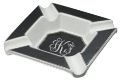Visol Festus Large Cigar Ashtray - Matte Black And Silver -cigar lighter store visol festus large cigar ashtray matte black and silver 66