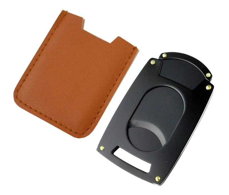 Visol Guillotine Pocket Cigar Cutter - Brown Case 3 Visol Guillotine Pocket Cigar Cutter - Brown Case