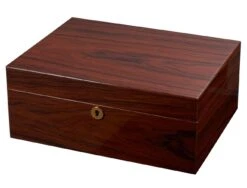 Visol Hagan Polished Oak Cigar Humidor - Holds 50 Cigars