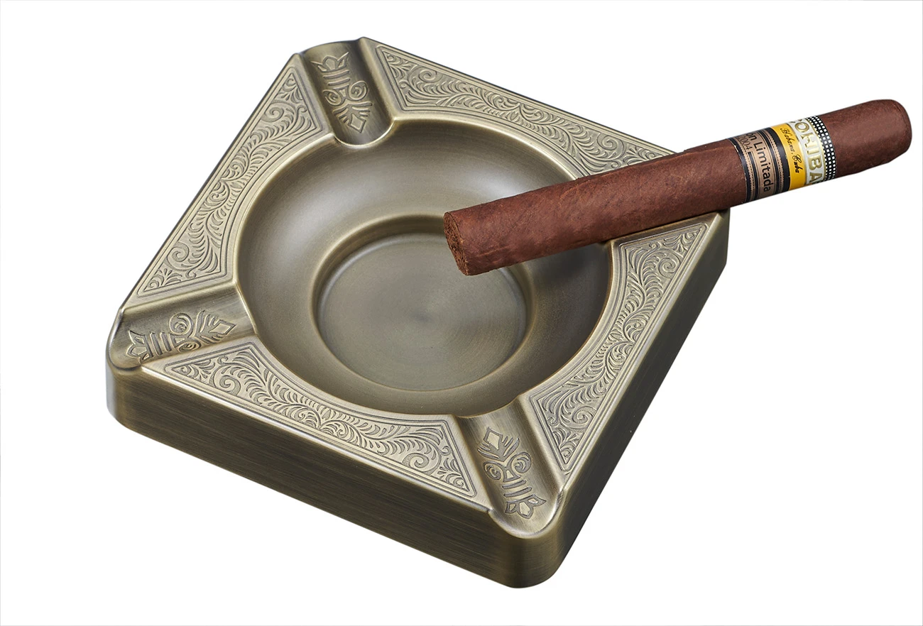 Visol Heavyweight Antique Brass Cigar Ashtray 3 Visol Heavyweight Antique Brass Cigar Ashtray