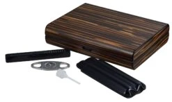 Visol Jerrod Exotic Ebony Cigar Humidor Gift Set With Case And Cutter -cigar lighter store visol jerrod exotic ebony cigar humidor gift set with case and cutter 74