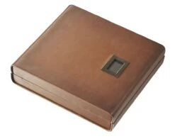 Visol Brown Leather Madrid Cigar Humidor With Embedded Digital Hygrometer -cigar lighter store visol keller ten cigar humidor 51