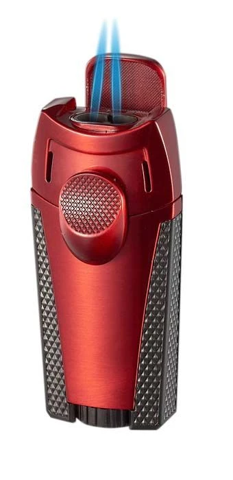 Visol Meru Dual Torch Cigar Lighter - Red 4 Visol Meru Dual Torch Cigar Lighter - Red - Image 2