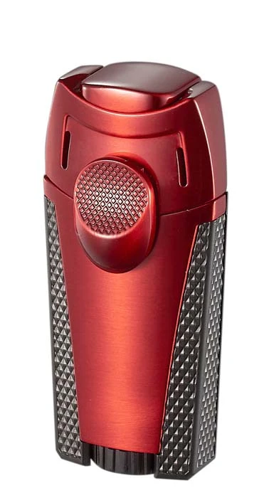 Visol Meru Dual Torch Cigar Lighter - Red 3 Visol Meru Dual Torch Cigar Lighter - Red