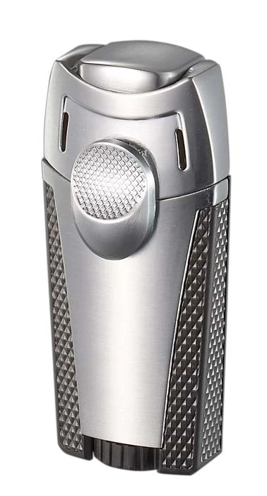 Visol Meru Dual Torch Cigar Lighter - Silver 3 Visol Meru Dual Torch Cigar Lighter - Silver