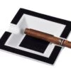 Visol Miami Ceramic Ashtray - Black & White -cigar lighter store visol miami ceramic ashtray black white 49
