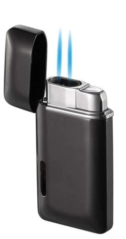 Visol Nevis Dual Torch Cigar Lighter - Matte Black -cigar lighter store visol nevis dual torch cigar lighter matte black 49