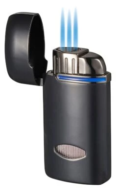 Visol Panda Triple Flame Cigar Lighter - Black -cigar lighter store visol panda triple flame cigar lighter black 70