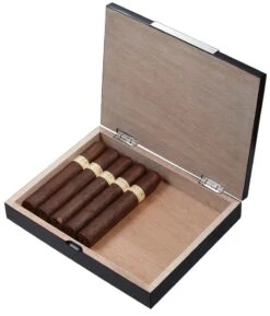 Visol Barclay Black Matte Travel Cigar Humidor - Holds 10 Cigars