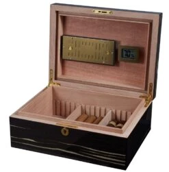 Visol Remo Polished Ashburl Wood Locking Humidor 5 Visol Remo Polished Ashburl Wood Locking Humidor -cigar lighter store visol remo polished ashburl wood locking humidor 73