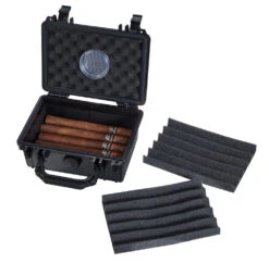 Visol Rider Hard Plastic Travel Humidor - 15 Cigars -cigar lighter store visol rider hard plastic travel cigar humidor 15 cigars 89