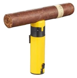 Visol Saddle Triple Torch Lighter -Yellow -cigar lighter store visol saddle triple torch lighter yellow 75