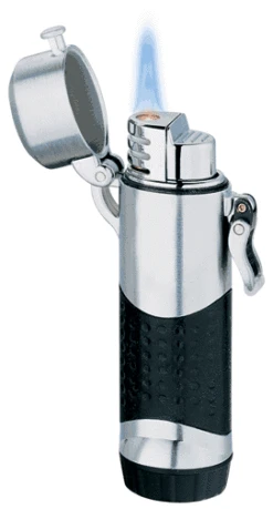 Visol Summit Silver Satin Torch Flame Lighter For Outdoors -cigar lighter store visol summit silver satin torch flame lighter for outdoors 56