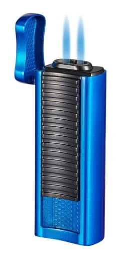 Visol Tiger Double Flame Cigar Lighter - Blue -cigar lighter store visol tiger double flame cigar lighter blue 77