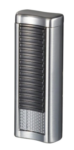Visol Tiger Double Flame Cigar Lighter - Silver -cigar lighter store visol tiger double flame cigar lighter silver 87