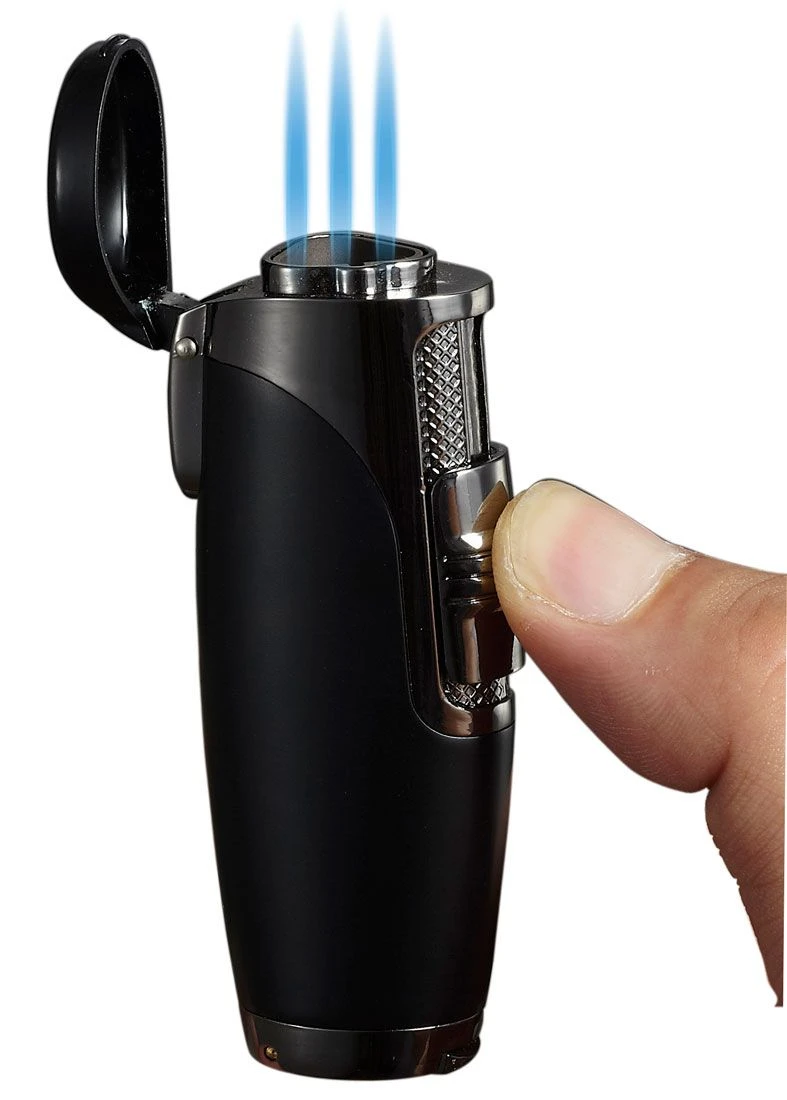 Visol Triad Black Matte Triple Torch Flame Cigar Lighter 4 Visol Triad Black Matte Triple Torch Flame Cigar Lighter - Image 2