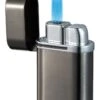 Visol Triflow Triple Jet Torch Flame Table Cigar Lighter -cigar lighter store visol triflow gunmetal triple torch cigar lighter 53