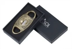 Visol Wild West V Antique Gold Wedge Cigar Cutter