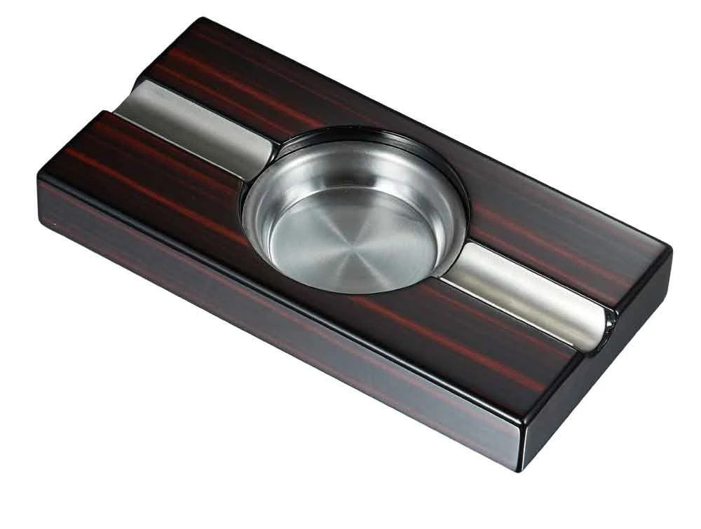 Visol Windsor Ebony Macassar Wooden Cigar Ashtray 4 Visol Windsor Ebony Macassar Wooden Cigar Ashtray - Image 2