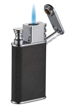 Visol Nutech Single Torch And Traditional Flame Lighter - Black Crackle