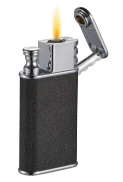 Visol Nutech Single Torch And Traditional Flame Lighter - Black Crackle -cigar lighter store vlr407201 nutec bk 49