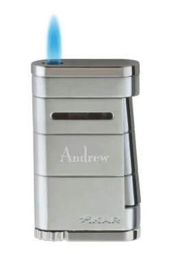 Xikar Allume Single Jet Silver Satin Cigar Lighter -cigar lighter store xikar xtx single brushed silver 85