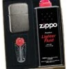 Zippo 1941Black Ice Lighter Gift Kit - Ships By Ground Only -cigar lighter store zippo 1941 replica black ice lighter gift kit 43