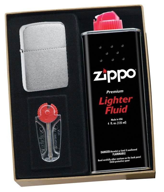 Zippo 1941Brushed Chrome Lighter Gift Kit - Ships By Ground Only 4 Zippo 1941Brushed Chrome Lighter Gift Kit - Ships By Ground Only - Image 2