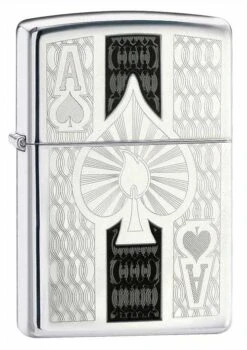 Zippo Ace High Polish Chrome Lighter