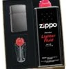 Zippo Black Ice Slim Lighter Gift Kit - Ships By Ground Only -cigar lighter store zippo black ice slim lighter gift kit 42
