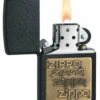 Discontinued - Zippo Brass Emblem Black Crackle Lighter 1 Discontinued - Zippo Brass Emblem Black Crackle Lighter -cigar lighter store zippo brass emblem black crackle lighter 42