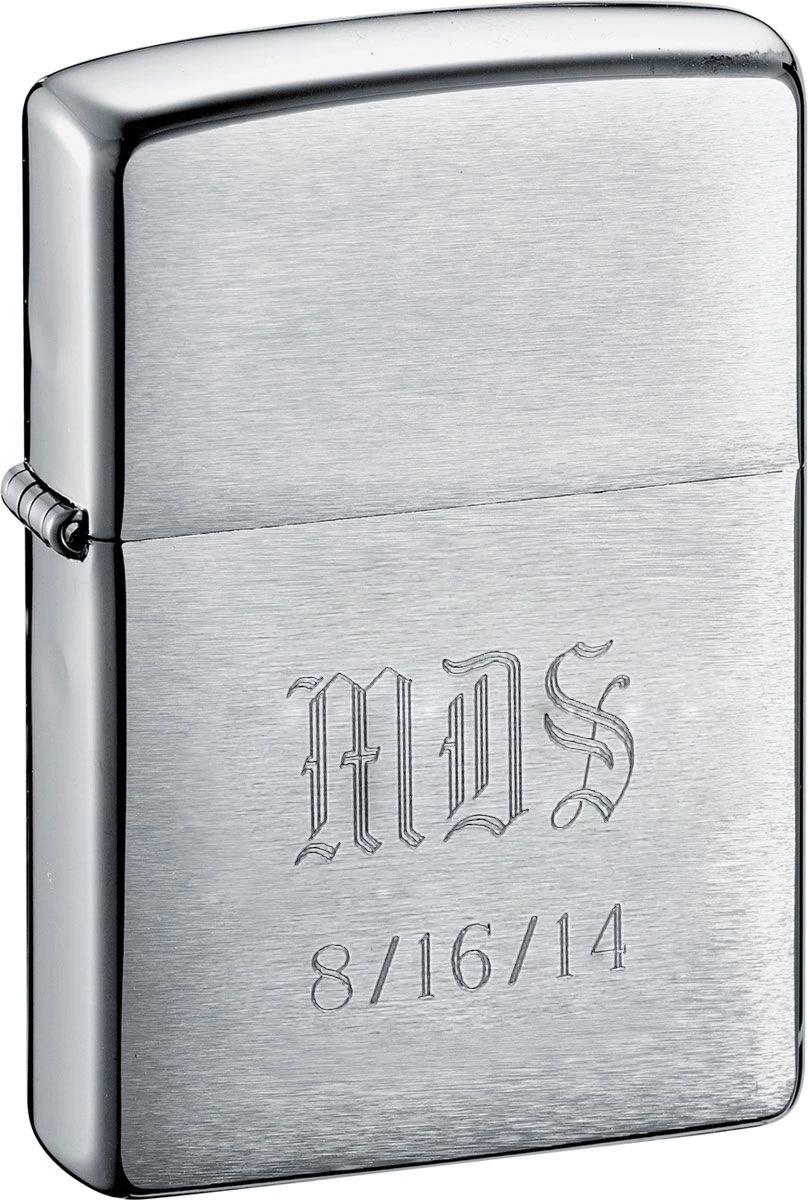 Zippo Brushed Chrome Armor Personalized Lighter - Free Engraving 3 Zippo Brushed Chrome Armor Personalized Lighter - Free Engraving