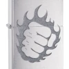 Zippo Fist & Fire Brushed Chrome Lighter -cigar lighter store zippo fist fire brushed chrome lighter 41