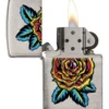 Zippo Flower Color Image On Brushed Chrome Lighter 2 Zippo Flower Color Image On Brushed Chrome Lighter -cigar lighter store zippo flower color image on brushed chrome lighter 39