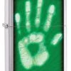 Zippo Ghostly Handprint Brushed Chrome Lighter -cigar lighter store zippo ghostly handprint brushed chrome lighter 43