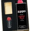 Zippo High Polish Brass Slim Lighter Gift Kit - Ships By Ground Only