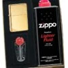 Zippo High Polished Brass Vintage Lighter Gift Kit - Ships By Ground Only