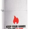 Zippo Keep Your Hands Off Brushed Chrome Windproof Lighter -cigar lighter store zippo keep your hands off brushed chrome windproof lighter 59